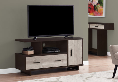 Tv Stand, 48 Inch, Console, Media Entertainment Center, Storage Cabinet, Drawers, Living Room, Bedroom, Brown Laminate, Contemporary, Modern