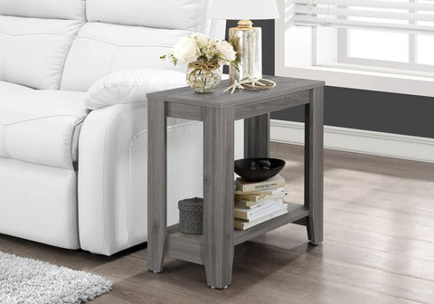 Accent Table, Side, End, Nightstand, Lamp, Living Room, Bedroom, Grey Laminate, Transitional