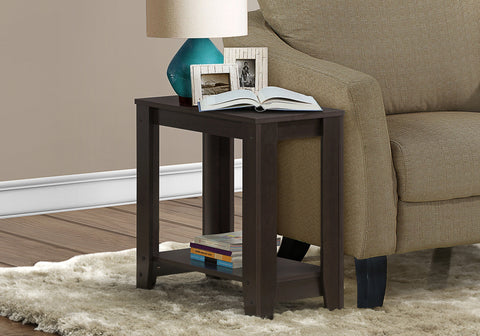 Accent Table, Side, End, Nightstand, Lamp, Living Room, Bedroom, Brown Laminate, Transitional