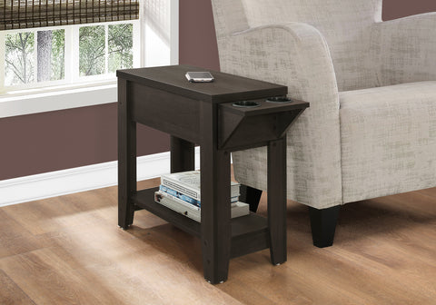Accent Table, Side, End, Storage, Lamp, Living Room, Bedroom, Brown Laminate, Transitional