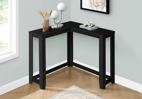 Accent Table, Console, Entryway, Narrow, Corner, Living Room, Bedroom, Black Laminate, Transitional