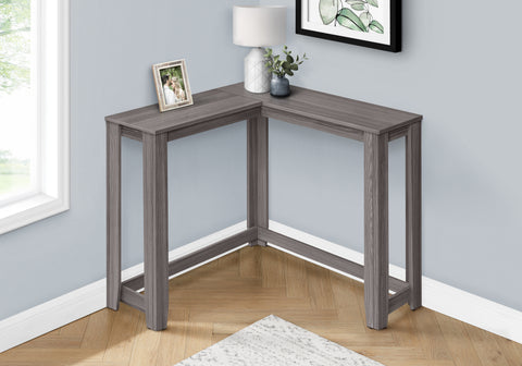 Accent Table, Console, Entryway, Narrow, Corner, Living Room, Bedroom, Grey Laminate, Contemporary, Modern