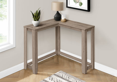 Accent Table, Console, Entryway, Narrow, Corner, Living Room, Bedroom, Brown Laminate, Contemporary, Modern