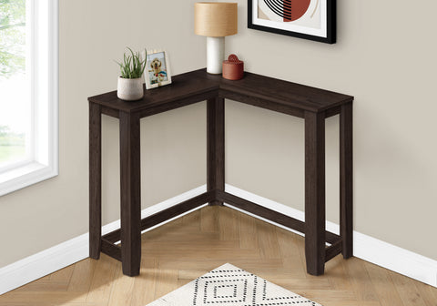 Accent Table, Console, Entryway, Narrow, Corner, Living Room, Bedroom, Brown Laminate, Contemporary, Modern