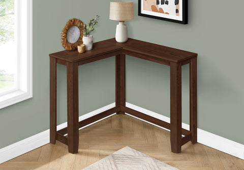 Accent Table, Console, Entryway, Narrow, Corner, Living Room, Bedroom, Brown Laminate, Contemporary, Modern