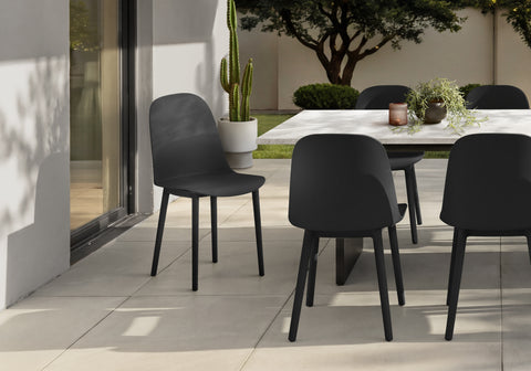 Outdoor Chair, 33''H, Patio Chairs, Set Of 4, White, Contemporary, Modern