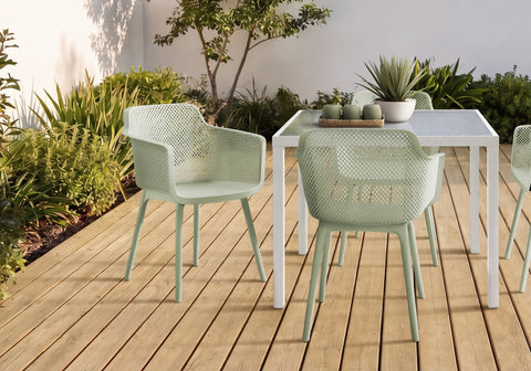 Outdoor Chair, 32''H, Patio Chairs, Set Of 4, Black, Contemporary, Modern