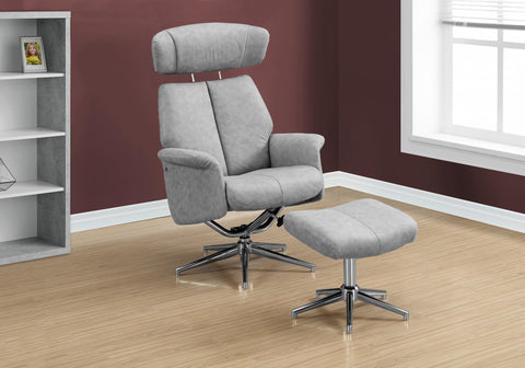 Accent Chair, Set Of 2, Recliner, Swivel, Ottoman, Living Room, Bedroom