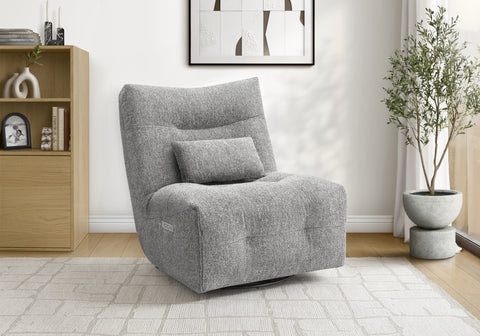 Reclining Chair, 35'' Wide, Power Heat Massage, Power Recliner, Swivel, Glider, Upholstered, Beige Fabric, Contemporary, Modern