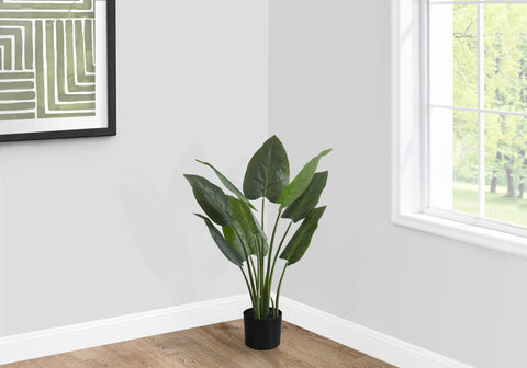 Artificial Plant, 37 Tall, Aureum Tree, Indoor, Faux, Fake, Floor, Greenery, Potted, Real Touch, Decorative, Green Leaves, Black Pot