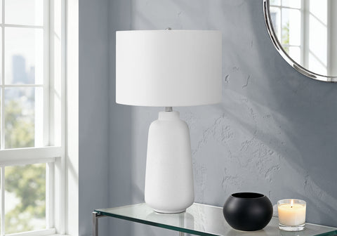 Lighting, 26H, Table Lamp, Cream Ceramic, Ivory / Cream Shade, Modern