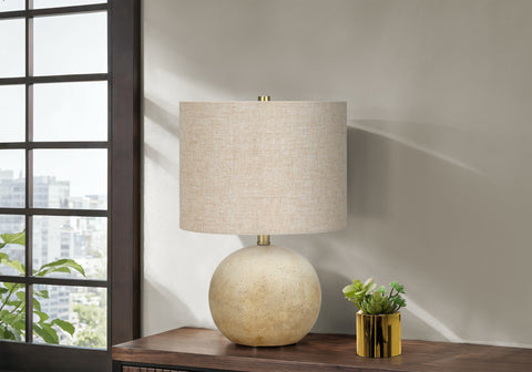 Lighting, 20H, Table Lamp, Beige Concrete, Beige Shade, Contemporary