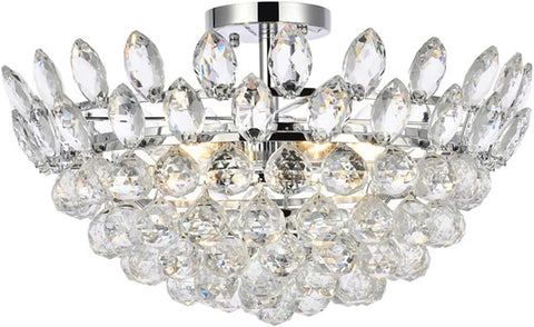 Indoor Modern Home Decorative Bright Emilia 20 inch Flush Mount in Chrome