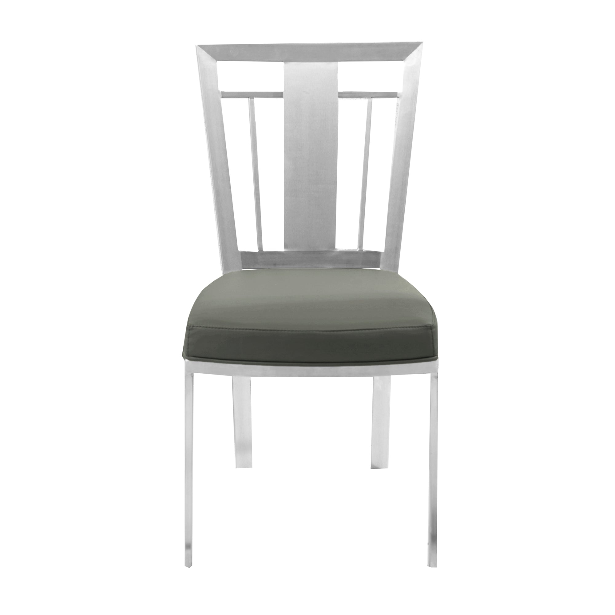 Armen Living Cleo Dining Accent Chairs-Set of 2, 36" x 18" x 22", Grey