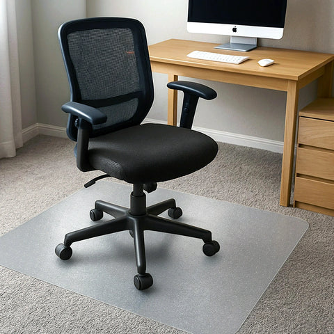 Cleartex® TrYlok® Vinyl Rectangular Chair Mat for Low Pile Carpets up to 1/4" - 35" x 47"