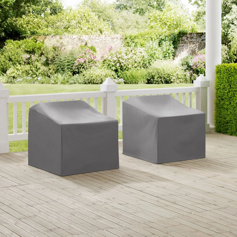 2Pc Furniture Cover Set Gray - 2 Chairs
