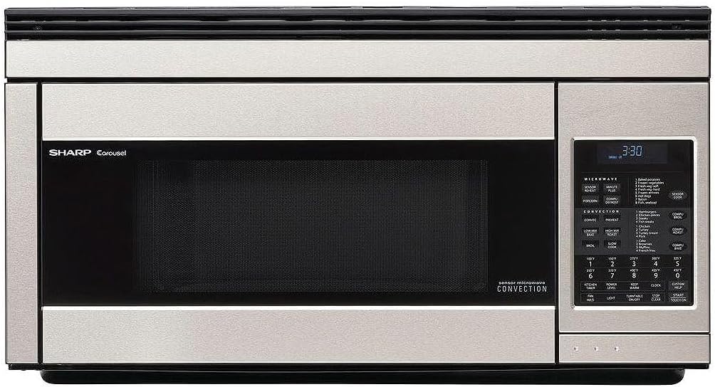 Sharp R1874T 850W Over-the-Range Convection Microwave, 1.1 Cubic Feet, Stainless Steel