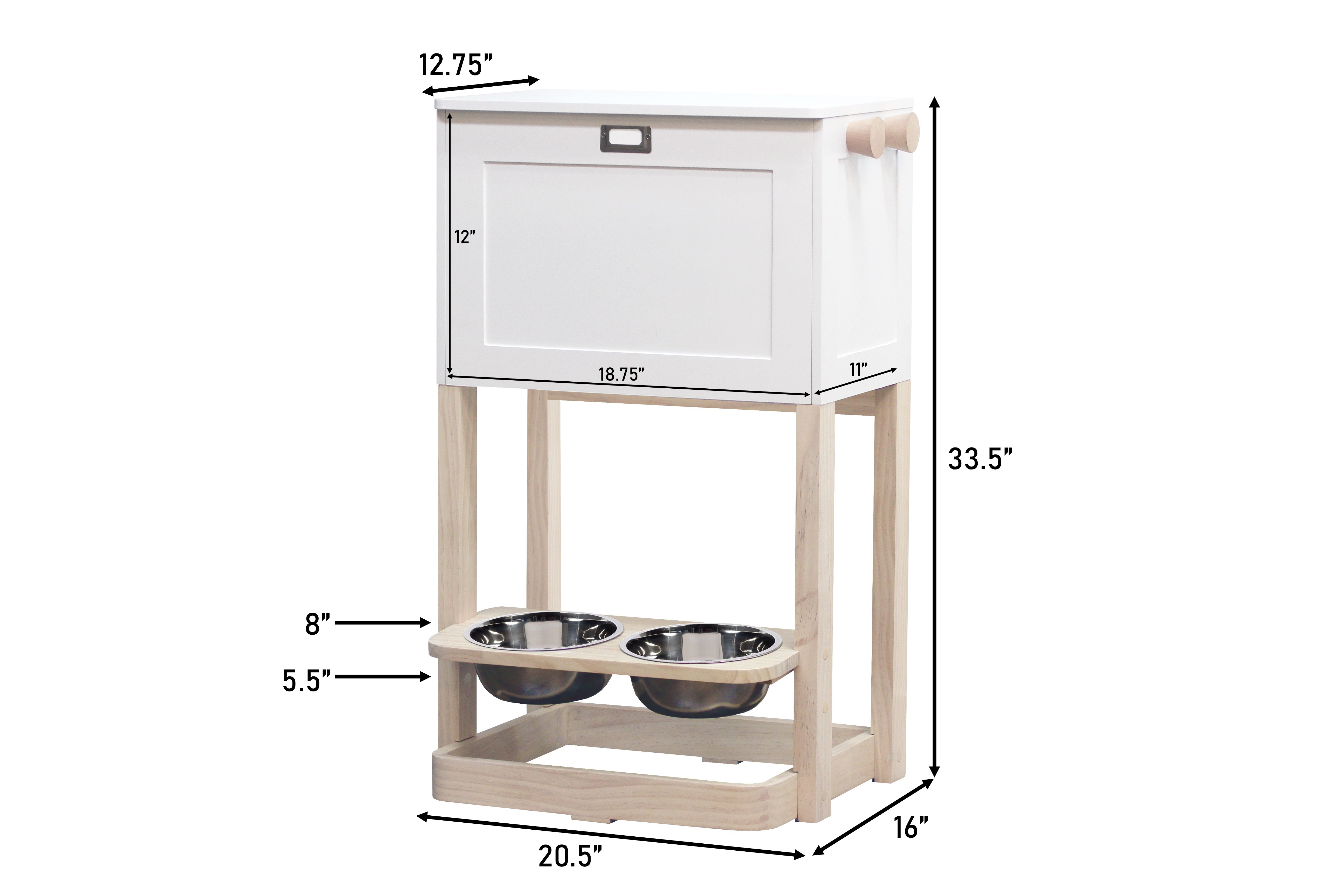 Parlor Pet Feeder Station in White