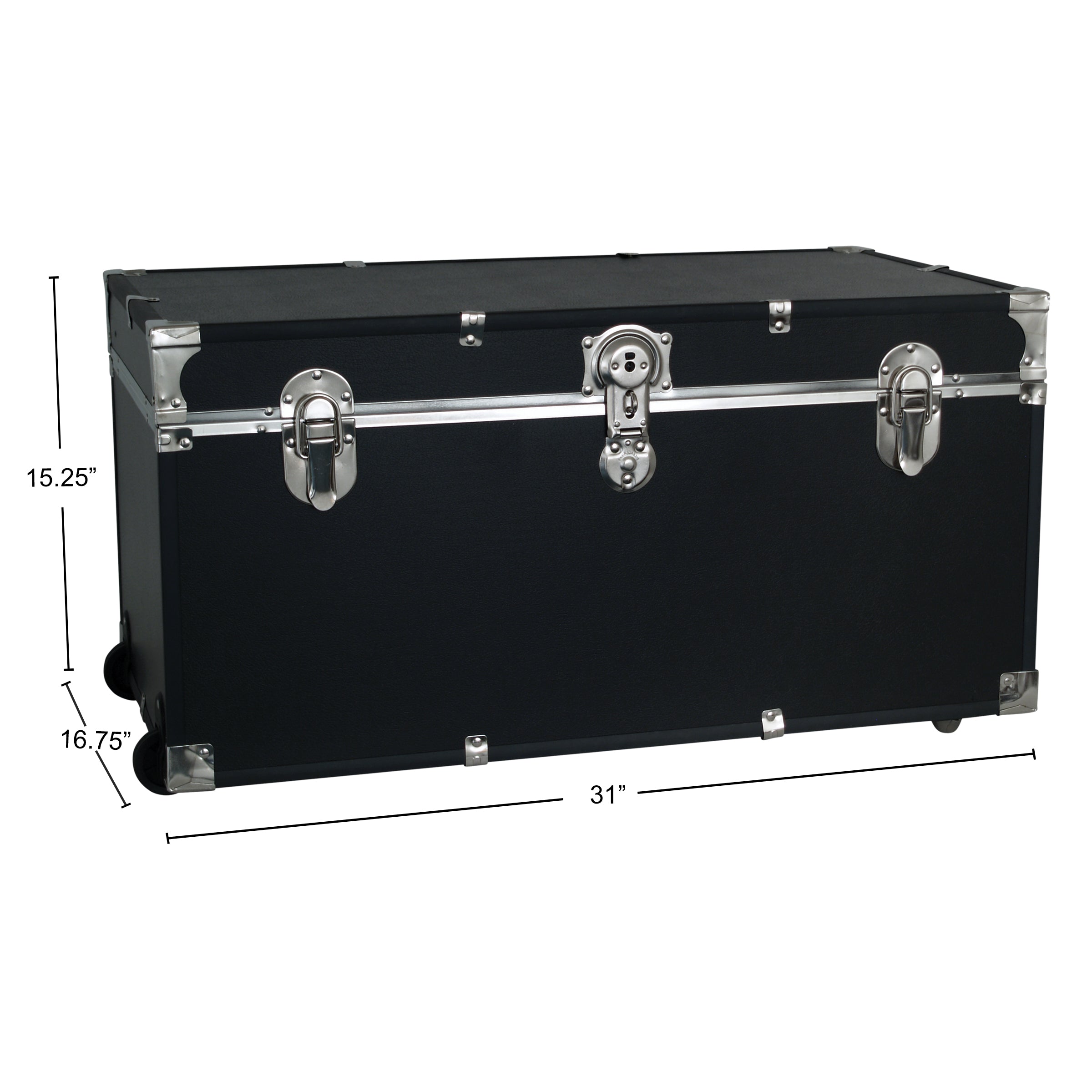 Seward Traveler 31" Trunk with Wheels & Lock, Black