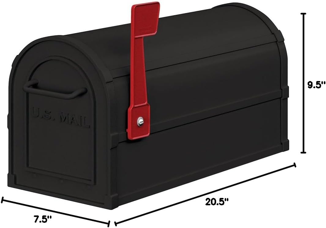 Heavy Duty Rural Mailbox - Black