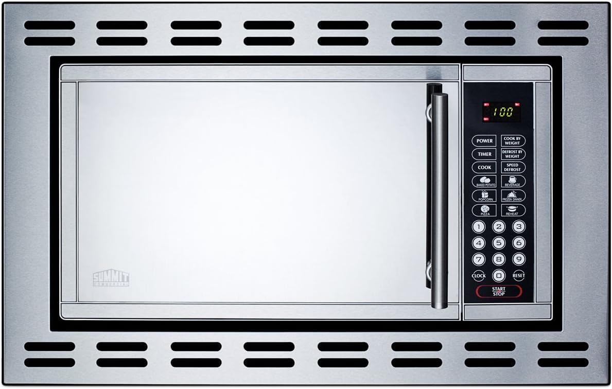 Built-in microwave oven for enclosed installation