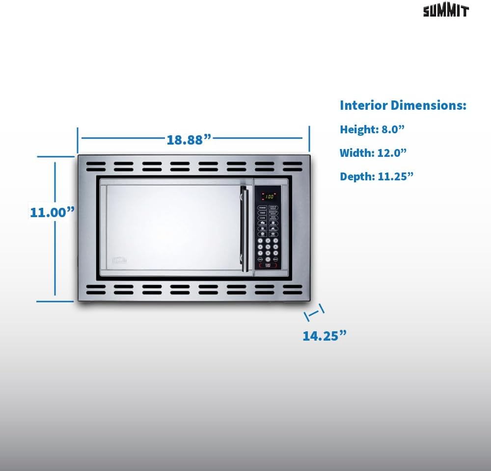 Built-in microwave oven for enclosed installation