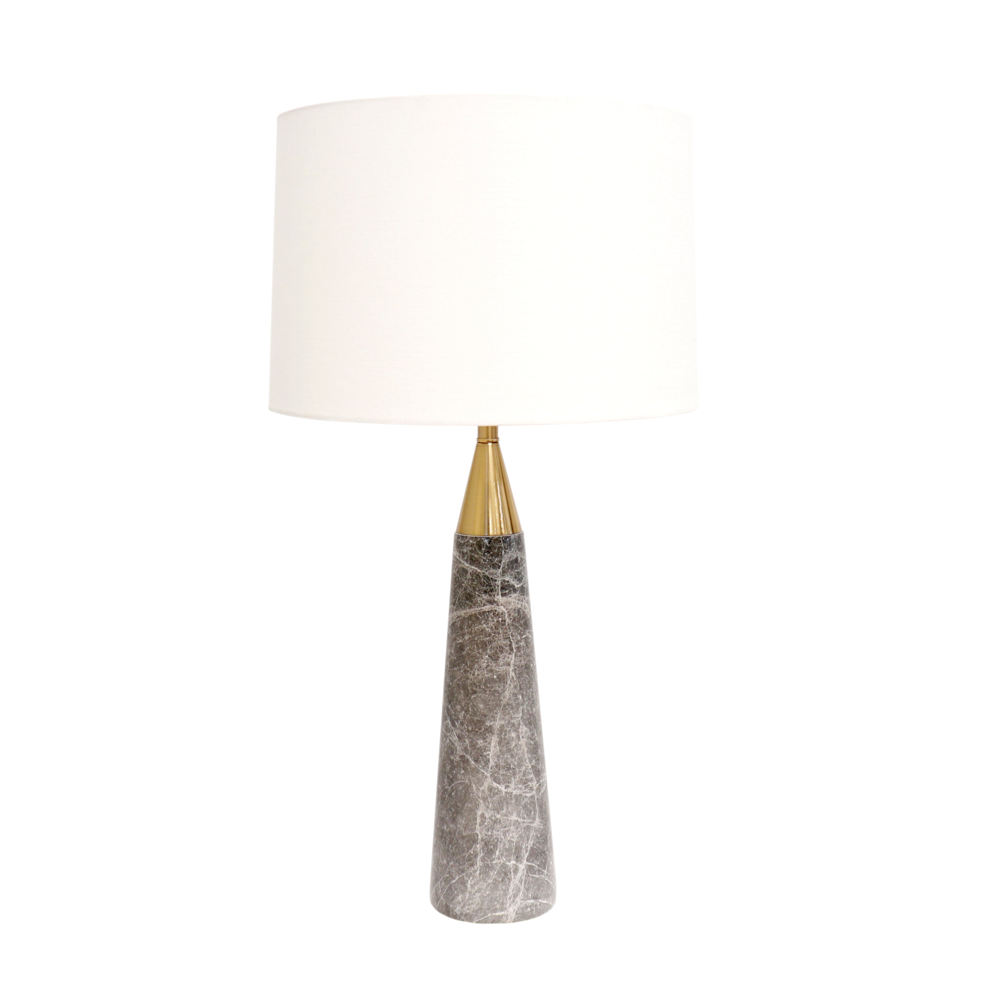 Pasargad Home Radiance Style Marble White/Gold Table Lamp 28 in H