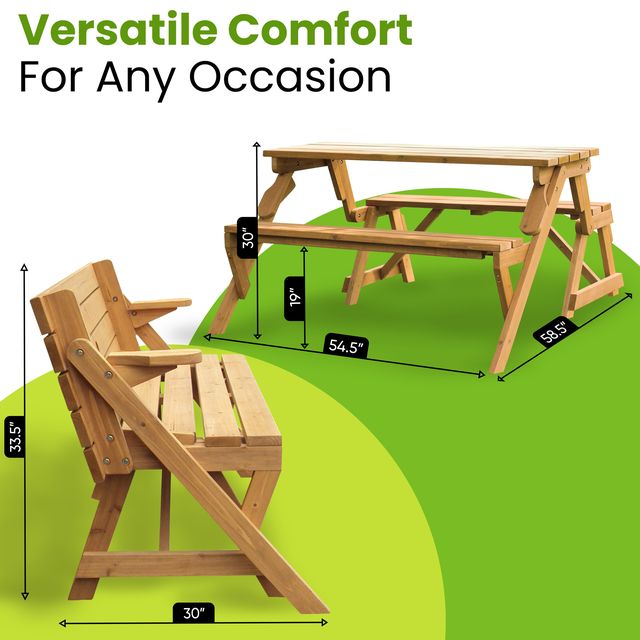 Interchangeable Picnic Table / Garden Bench