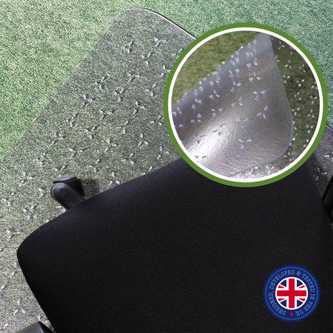 Cleartex® TrYlok® Vinyl Lipped Chair Mat for Low Pile Carpets up to 1/4" - 35" x 47"