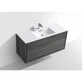 Kube DL48S-BE DeLusso 48" Single Sink Ocean Gray Wall Mount Modern Bathroom Vanity