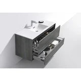 Kube DL48S-BE DeLusso 48" Single Sink Ocean Gray Wall Mount Modern Bathroom Vanity