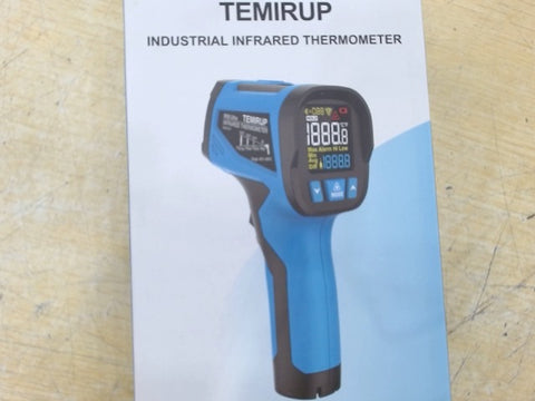 Infrared Thermometer Gun, Digital Laser Temperature Gun with Probe, -40°F~1472°F Non-Contact IR Thermometer with Adjustable Emissivity for Cooking, Pizza Oven, Griddle, Grill & Meat