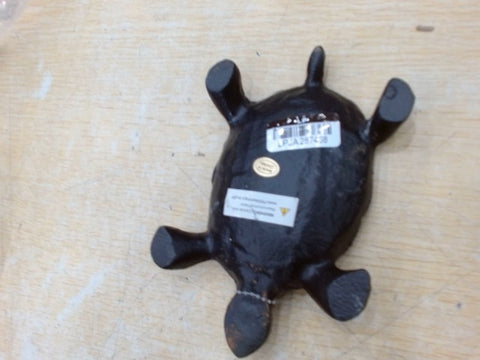 HomeRoots Black Turtle Cast Iron Vanity Tray