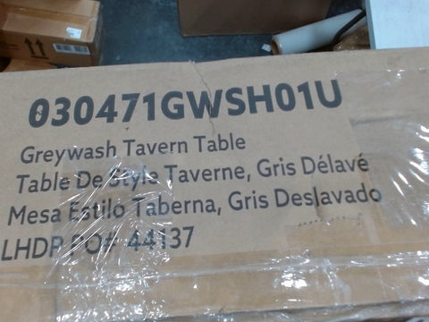 Linon Jordan Wood Tavern Table in Washed Gray
