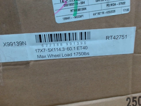 17x7 RTX Black Steel Wheel 5x4.5 (40mm)