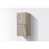 Kube SLBS28-NW Bliss 12" Wide by 24" High Linen Side Cabinet With Two Doors in Nature Wood Finish