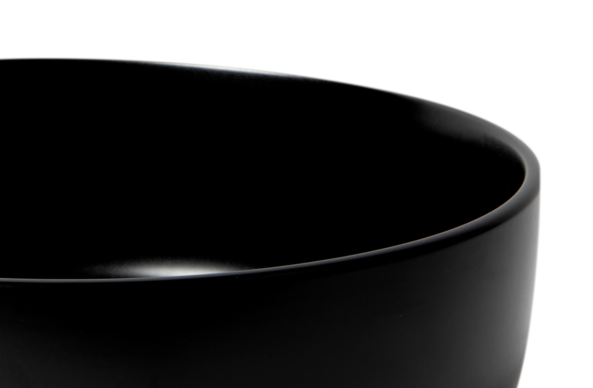 ALFI brand ABC907-BM Black Matte 15Inch Round Above Mount Ceramic Sink