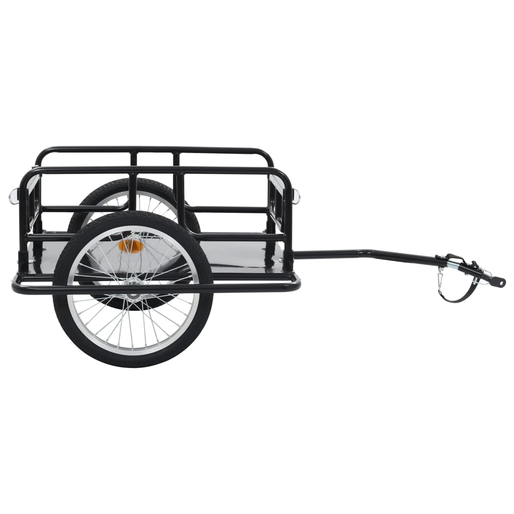 vidaXL Bike Trailer 51.2"x28.7"x19.1" Steel Black