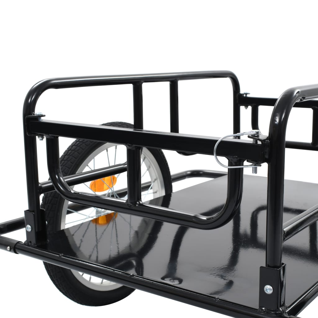 vidaXL Bike Trailer 51.2"x28.7"x19.1" Steel Black