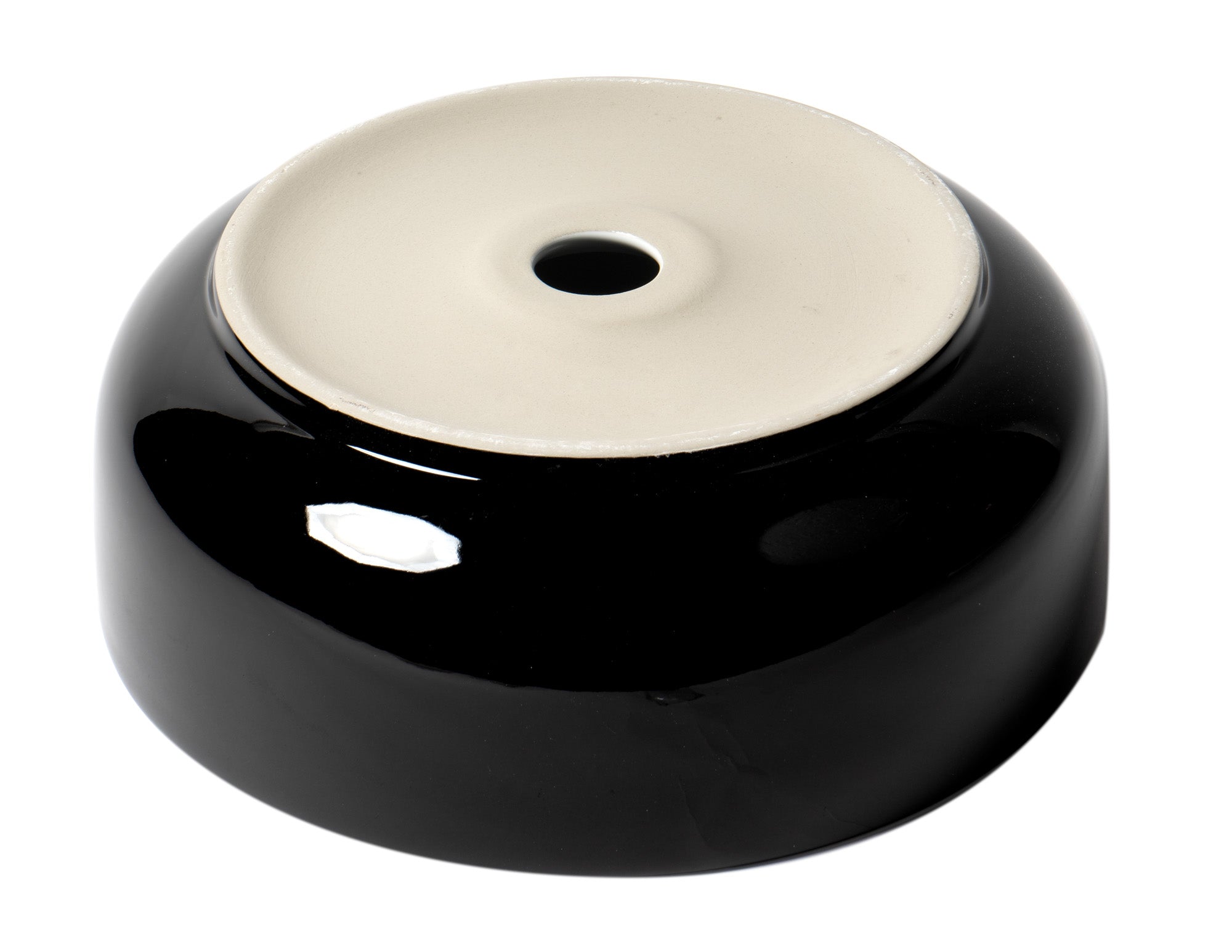 ALFI brand ABC907-BM Black Matte 15Inch Round Above Mount Ceramic Sink