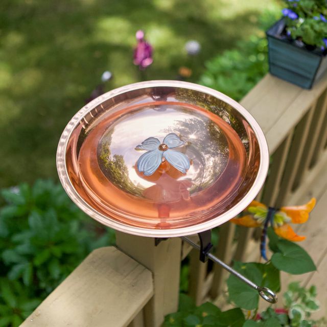 Dogwood Birdbath- Over Rail Bracket