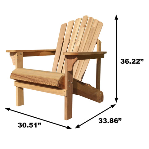 Riverside Adirondack Chair, Western Red Cedar