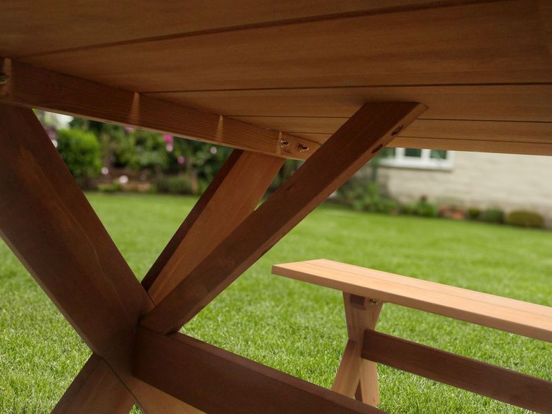 X-Frame Picnic Table Dining Set