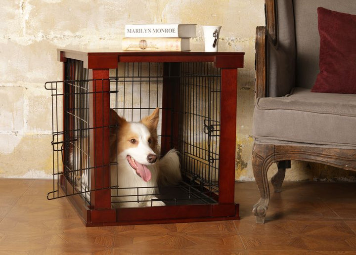 Cage with Crate Cover  Mahogany