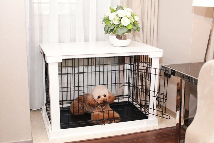 Cage with Crate Cover  White