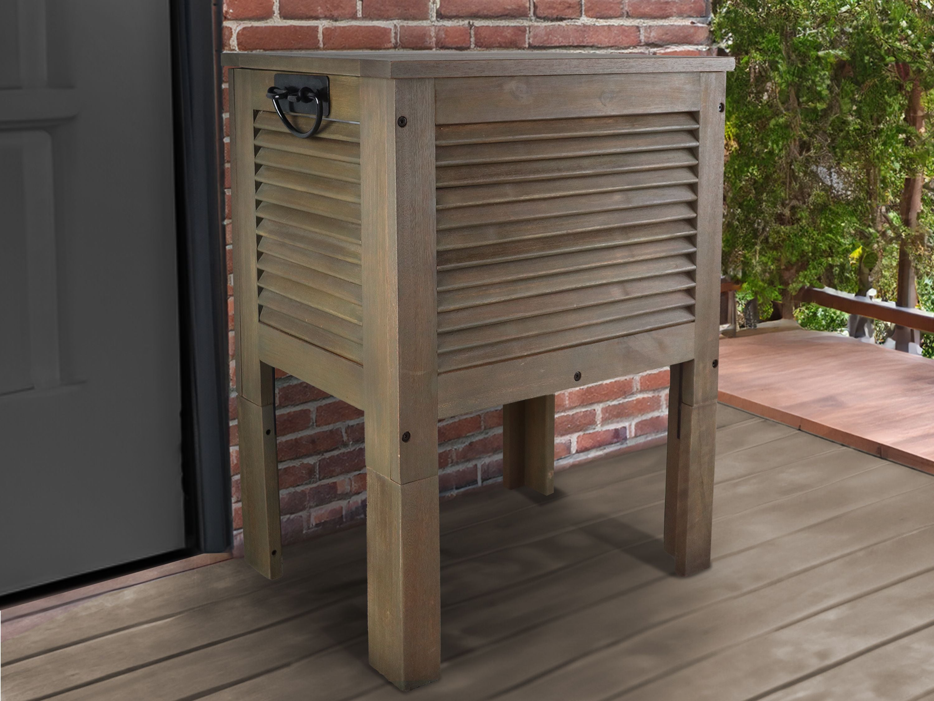 Raised Wooden Patio Cooler