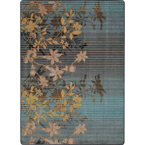 Peaceful Garden 3'10" x 5'4" area rug in color Lagoon