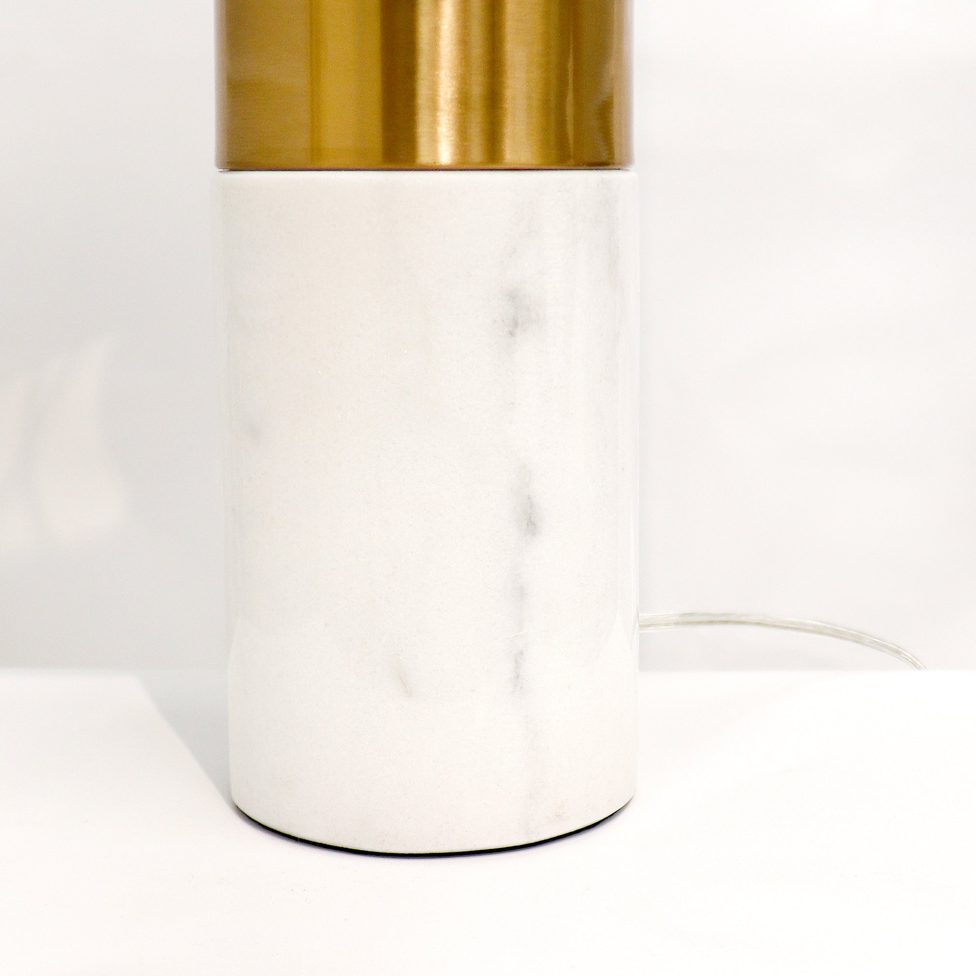 Pasargad Home Rhoda Marble White/Gold Table Lamp H25 in