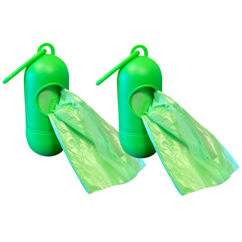 AmeriHome 50 Rolls (1000 bags) Standard Size Dog Waste Bags with 2 Leash Clip Dispensers