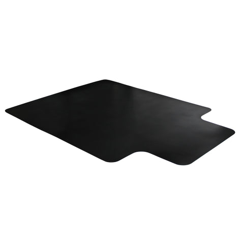 Advantagemat® Black Vinyl Lipped Chair Mat for Hard Floor - 45" x 53"